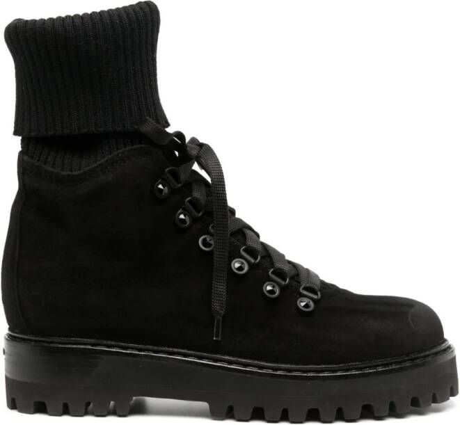 Le Silla St. Moritz suede ankle boots Black