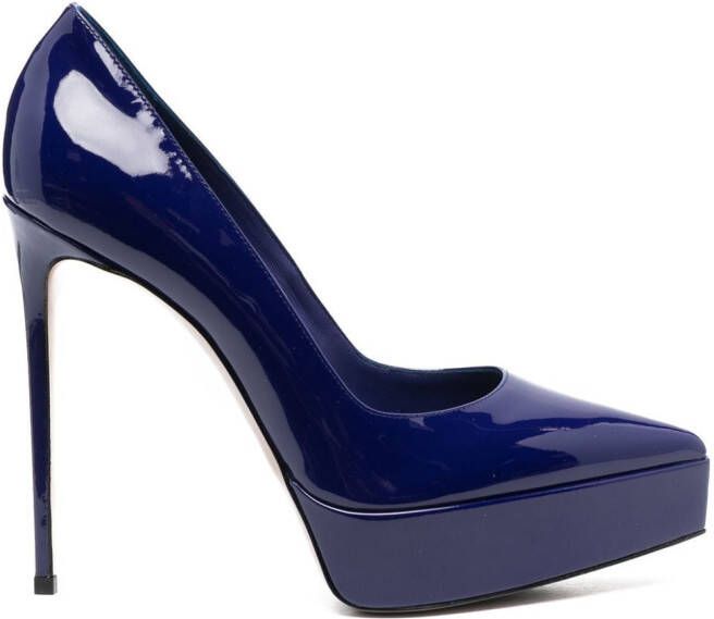 Le Silla Uma 120mm patent-leather pumps Blue