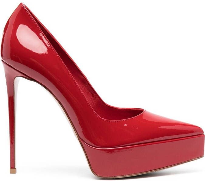 Le Silla Uma 125mm patent-leather pumps Red