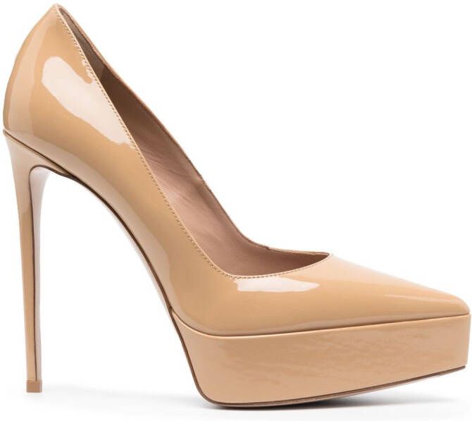 Le Silla Uma 130mm leather pumps Neutrals