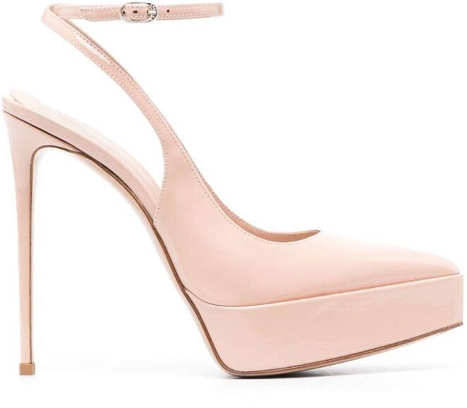 Le Silla Uma 130mm patent-leather platform pumps Pink