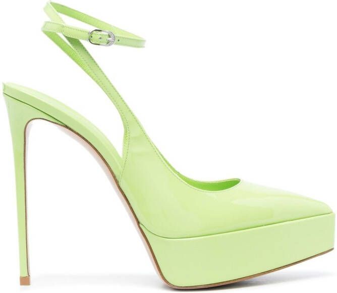 Le Silla Uma 140mm slingback pumps Green