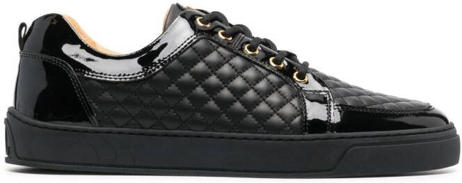 Leandro Lopes quilted low-top sneakers Black