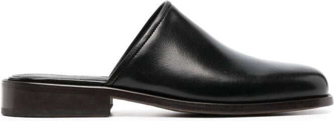 LEMAIRE round-toe slip-on mules Black