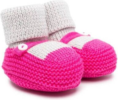 Little Bear knitted slip-on shoes Pink