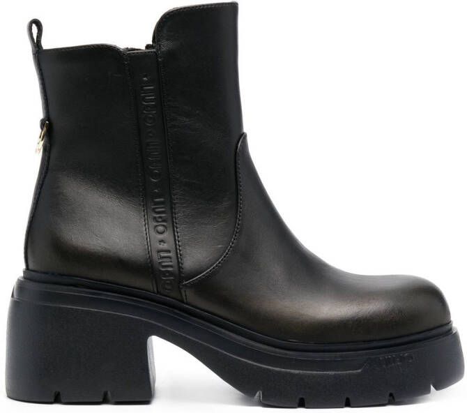 LIU JO 70mm Carrie leather ankle-boots Black