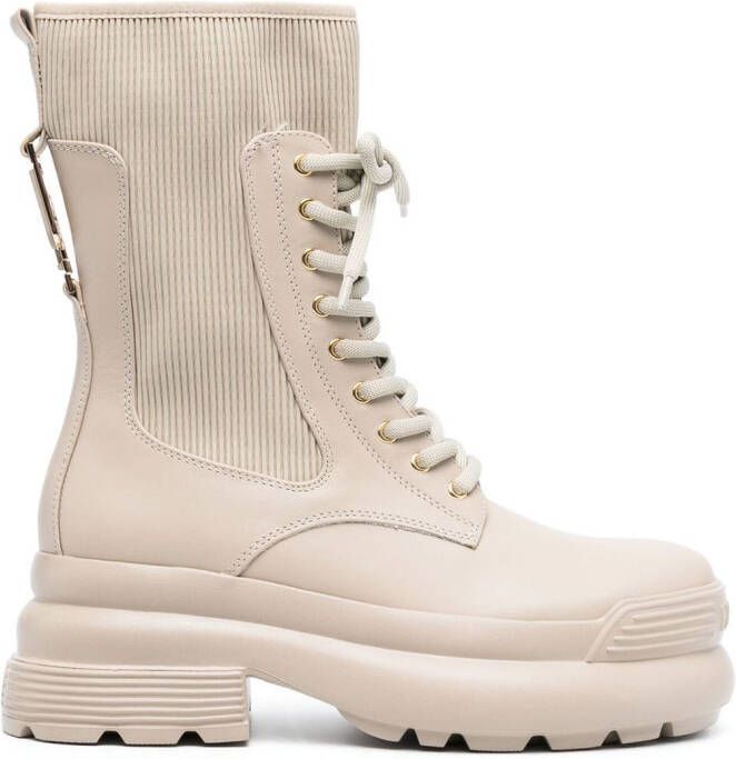 LIU JO Amy lace-up ankle boots Neutrals