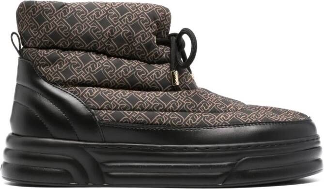 LIU JO Cleo 50mm padded flatform boots Black