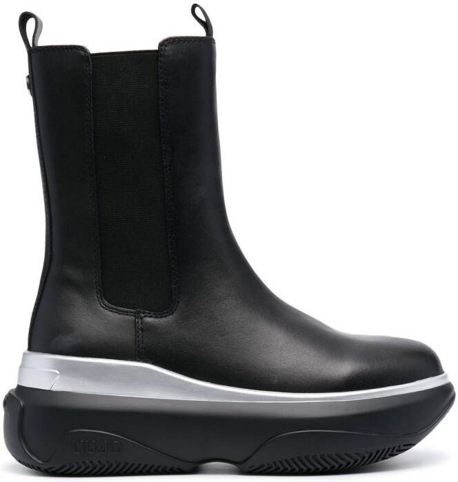 LIU JO June leather boots Black