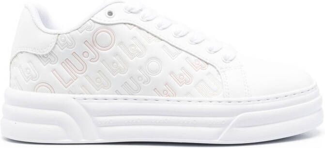 LIU JO logo-print leather sneakers White