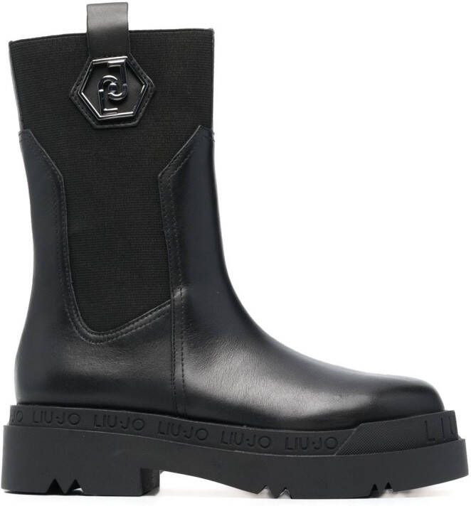 LIU JO Love 34 leather Chelsea boots Black