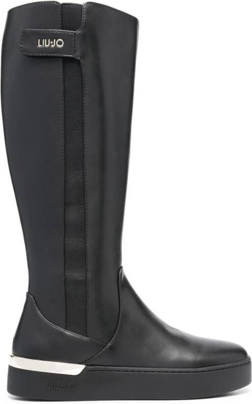 LIU JO Silvia 89 logo-print boots Black