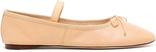 Loeffler Randall Leonie soft leather ballet flats Orange