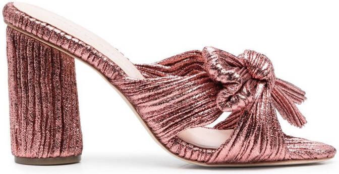 Loeffler Randall 100mm Penny bow-detail sandals Pink