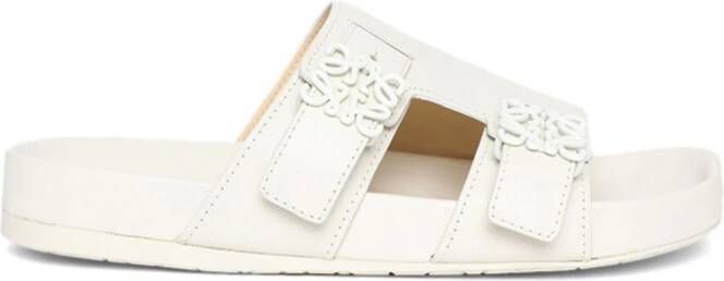 LOEWE Ease goatskin slides Neutrals