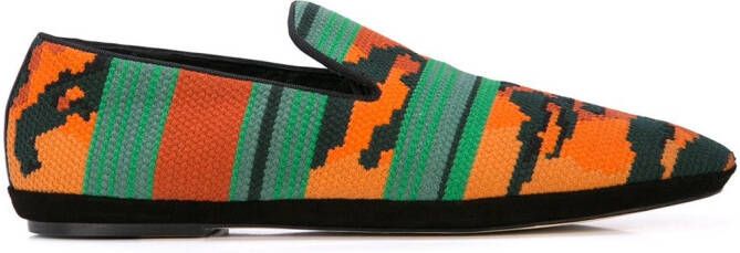 LOEWE Tiger woven slippers Orange