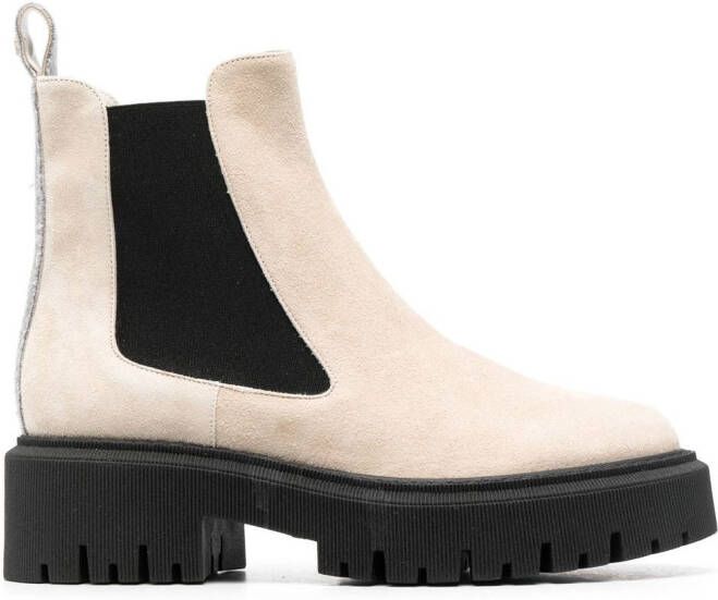 Lorena Antoniazzi 55mm slip-on leather boots Grey