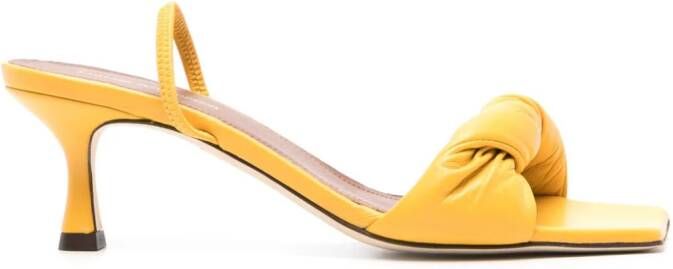 Lorena Antoniazzi twisted leather sandals Yellow