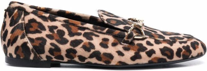 Love Moschino leopard-print slip-on loafers Neutrals