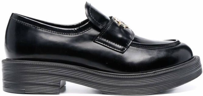Love Moschino logo-plaque chunky loafers Black