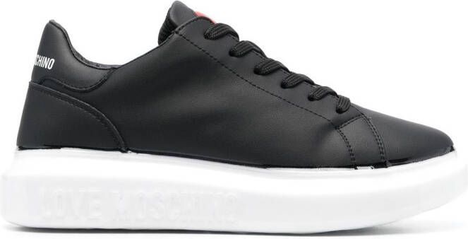 Love Moschino low-top lace-up sneakers Black