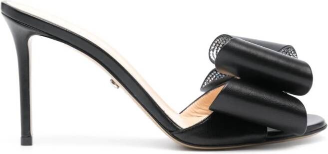 MACH & MACH 95mm oversizde-bow sandals Black