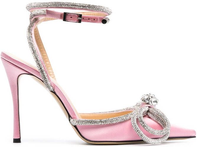 MACH & MACH embellished pointed pumps Pink