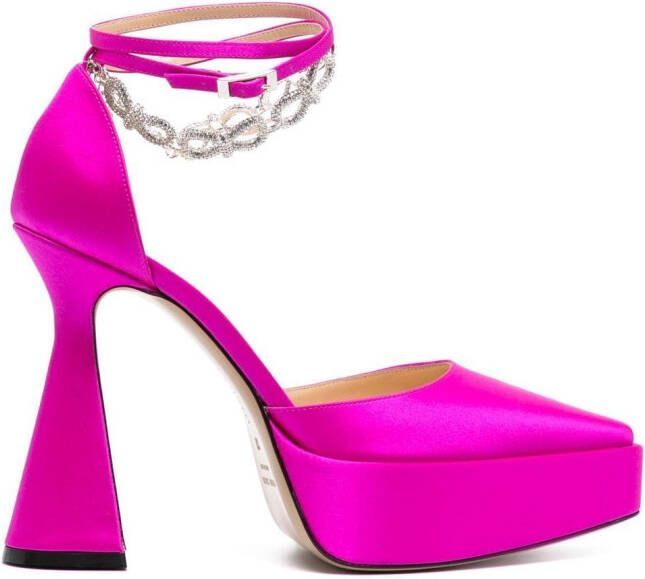 MACH & MACH pointed platform pumps Pink