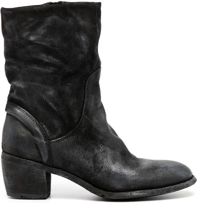 Madison.Maison laminated metallic-finish 60mm ankle boots Silver