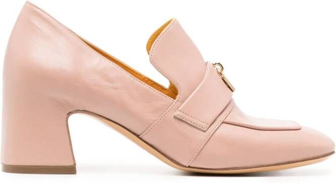 Madison.Maison Lock 70mm leather pumps Pink