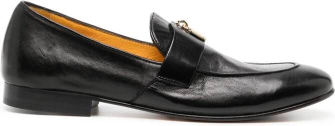 Madison.Maison Lock leather loafers Black