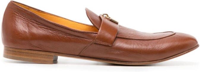 Madison.Maison Lock leather loafers Brown
