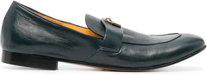 Madison.Maison Lock leather loafers Green