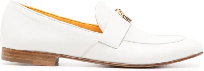 Madison.Maison Lock leather loafers White