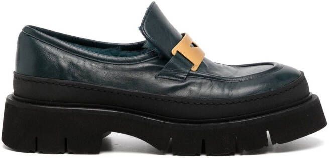 Madison.Maison lug-sole 40mm loafers Green