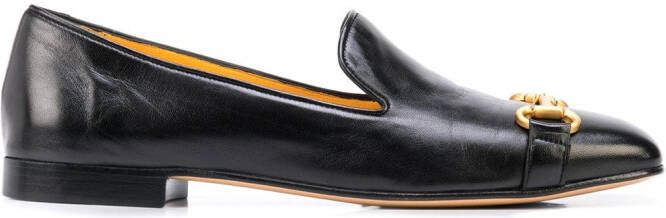 Madison.Maison square-toe horsebit loafers Black