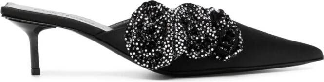 Magda Butrym 50mm crystal-embellished leather mules Black