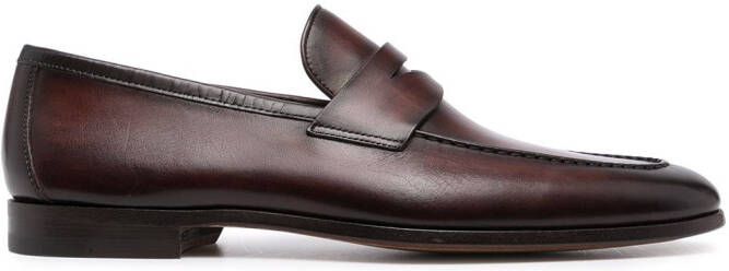 Magnanni leather penny loafers Brown