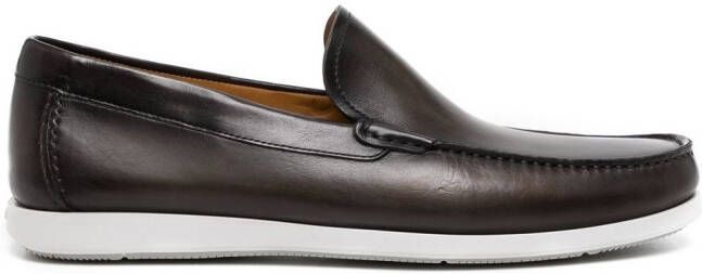 Magnanni leather slip-on loafers Brown