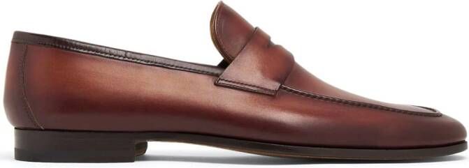Magnanni leather slip-on Penny loafers Brown