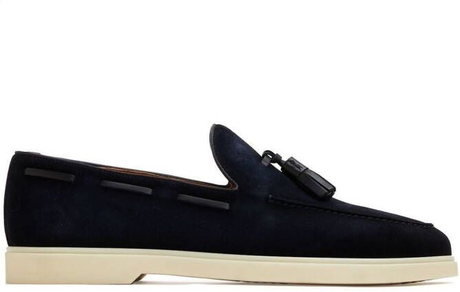 Magnanni tassel-detail suede loafers Blue