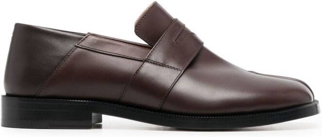 Maison Margiela Tabi leather loafers Brown