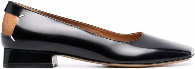 Maison Margiela Décortiqué four-stitch ballerina shoes Black