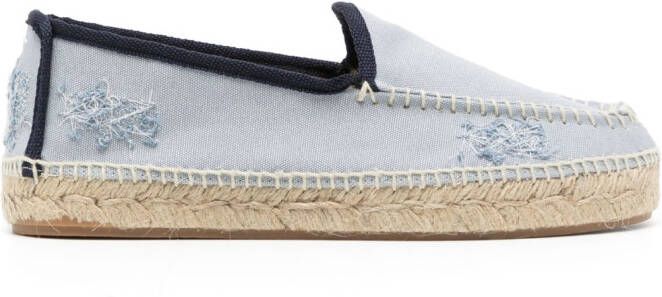 Maison Margiela embroidered canvas espadrilles Blue