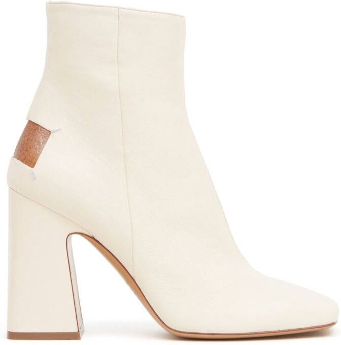 Maison Margiela Décortiqué 100mm four-stitch boots White