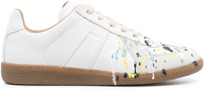 Maison Margiela Replica paint-splatter sneakers White