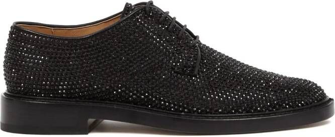 Maison Margiela Tabi rhinestone-embellished brogues Black