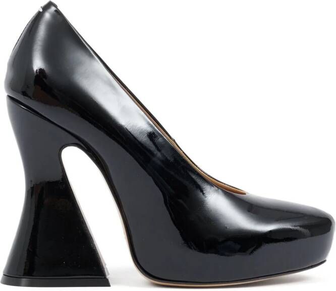 Maison Margiela Sketch 120mm patent-leather pumps Black