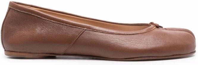 Maison Margiela Tabi leather ballet flats Brown