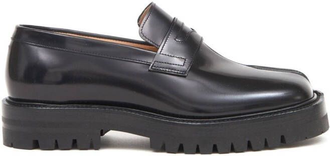 Maison Margiela Tabi leather loafers Black
